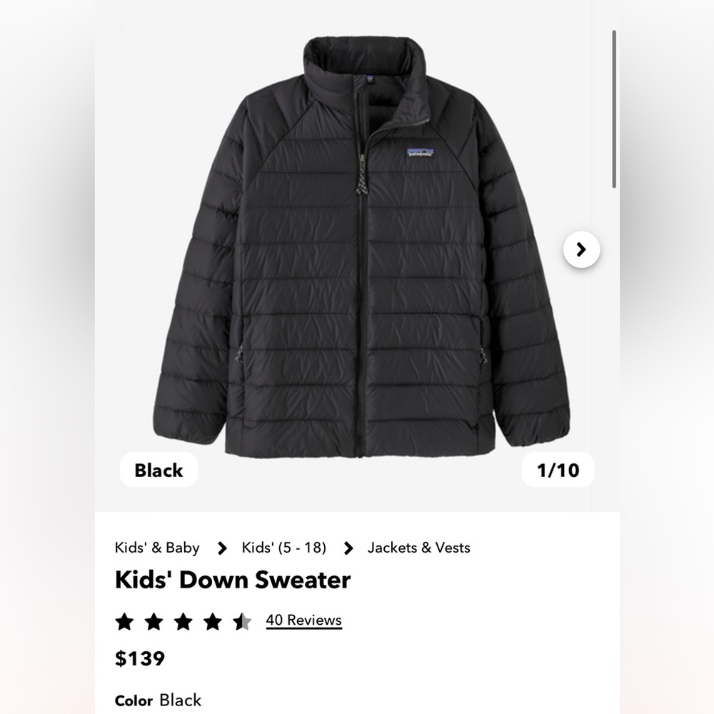 Patagonia puffer jacket - Black